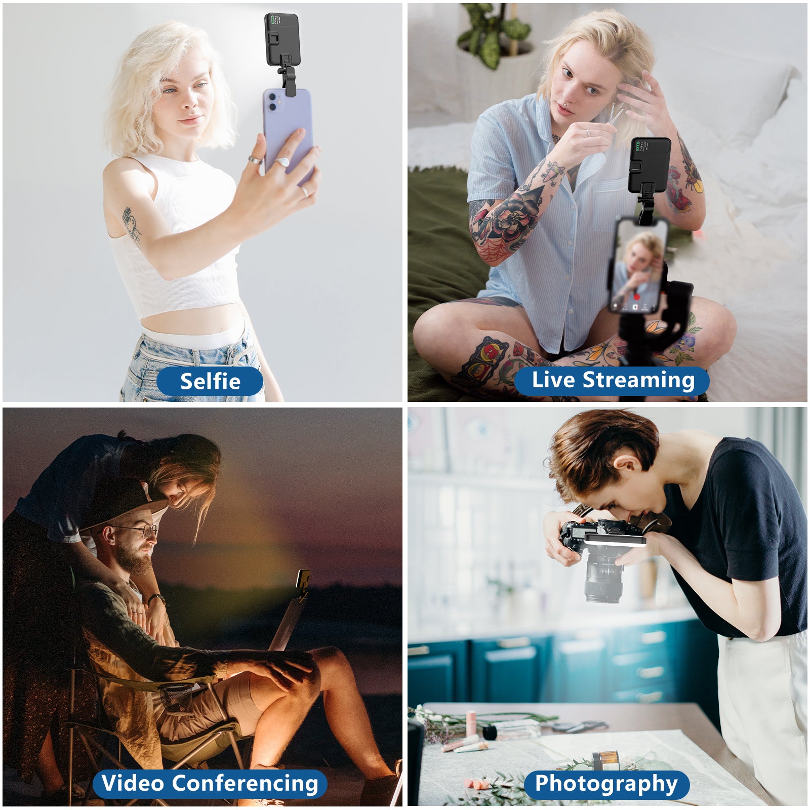 Rechargeable 60-LED Dimmable Fill Light for Mobile Phone / Camera / Computer Rechargeable 60-LED Dimmable Fill Light for Mobile Phone / Camera / Computer